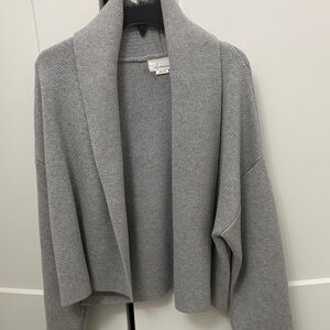 Anthropologie Gray Open-Front Cardigan